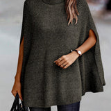 Turtleneck Dolman Sleeve Poncho - Opulent EmpireTurtleneck Dolman Sleeve PonchoOpulent EmpireClothing