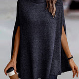 Turtleneck Dolman Sleeve Poncho - Opulent EmpireTurtleneck Dolman Sleeve PonchoOpulent EmpireClothing