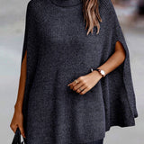 Turtleneck Dolman Sleeve Poncho - Opulent EmpireTurtleneck Dolman Sleeve PonchoOpulent EmpireClothing