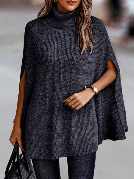 Turtleneck Dolman Sleeve Poncho - Opulent EmpireTurtleneck Dolman Sleeve PonchoOpulent EmpireClothing