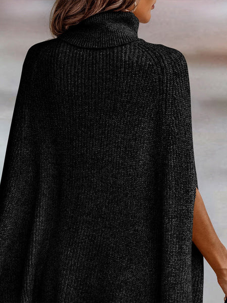 Turtleneck Dolman Sleeve Poncho - Opulent EmpireTurtleneck Dolman Sleeve PonchoOpulent EmpireClothing