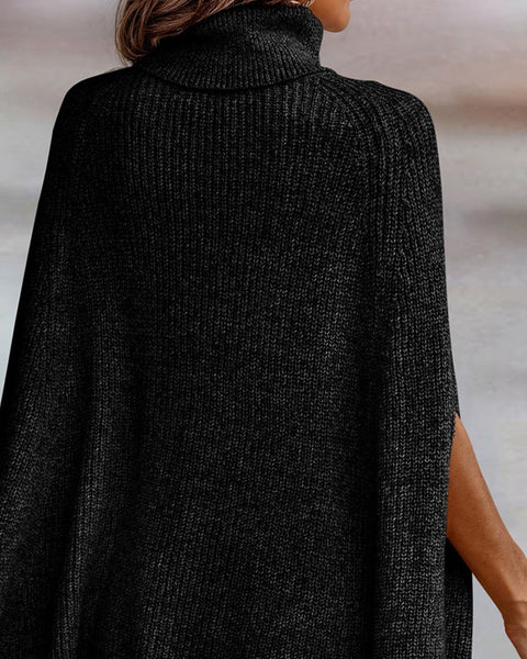 Turtleneck Dolman Sleeve Poncho - Opulent EmpireTurtleneck Dolman Sleeve PonchoOpulent EmpireClothing