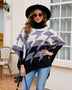 Turtleneck Pom-Pom Trim Poncho - Opulent EmpireTurtleneck Pom-Pom Trim PonchoOpulent EmpireClothing