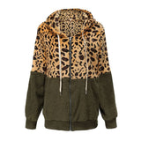 Women's Fashion Casual Leopard Print Stitching Thick Fleece Furry Sweater Hooded Top - Opulent EmpireWomen's Fashion Casual Leopard Print Stitching Thick Fleece Furry Sweater Hooded TopOpulent EmpireClothing