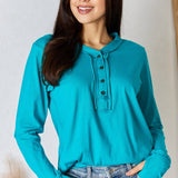 Zenana Exposed Seam Thumbhole Long Sleeve Top - Opulent EmpireZenana Exposed Seam Thumbhole Long Sleeve TopOpulent Empire