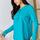 Zenana Exposed Seam Thumbhole Long Sleeve Top - Opulent EmpireZenana Exposed Seam Thumbhole Long Sleeve TopOpulent Empire