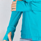 Zenana Exposed Seam Thumbhole Long Sleeve Top - Opulent EmpireZenana Exposed Seam Thumbhole Long Sleeve TopOpulent Empire