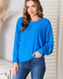 Zenana Full Size Round Neck Batwing Sleeve Blouse - Opulent EmpireZenana Full Size Round Neck Batwing Sleeve BlouseOpulent Empire